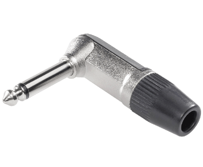 Monoplugi 6,3mm metalli/kulma (FM1088 SEP/1C)