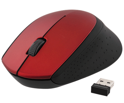 Optinen langaton USB-hiiri 1200dpi punainen