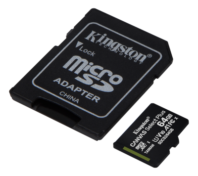 Muistikortti micro-SDHC 64Gb (class 10/UHS-1) + SD-adapteri