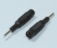 Adapteri 4mm banaanihylsy/2mm banaanipistoke musta