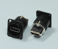 HDMI-läpivientiliitin musta