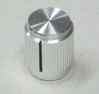Laitenuppi alumiini 6mm/13mm hopea