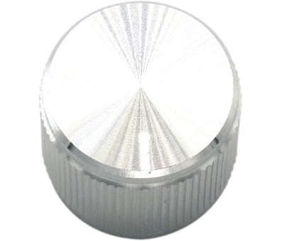 Laitenuppi alumiini 6,35mm/19x15,8mm hopea Laitenuppi alumiini 6,35mm/19x15,8mm hopea