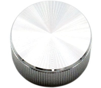 Laitenuppi alumiini 6,35mm/31,8x15,8mm hopea