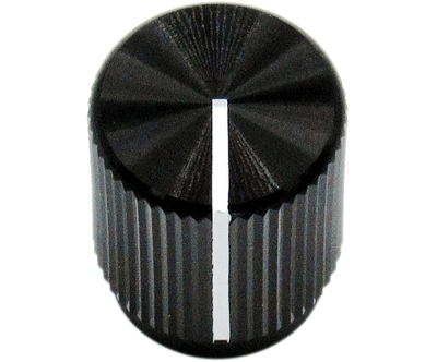 Laitenuppi alumiini 6,35mm/12,7x15,9mm musta Laitenuppi alumiini 6,35mm/12,7x15,9mm musta