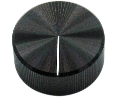 Laitenuppi alumiini 6mm/28x16mm musta (509.6131)