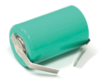 NiMh-akku juotoskorvakkeilla 1,2V 950mAh 2/3A *