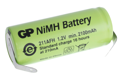 NiMh-akku juotoskorvakkeilla 1,2V 2100mAh 4/5A