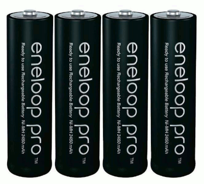 NiMh-akku 1,2V 2500mAh AA/R6 4kpl/pkk (Eneloop Pro BK-3HCDE-4BE)