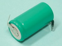 NiMh-akku juotoskorvakkeilla 1,2V 3000mAh Sub-C