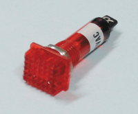 Hohtolamppukaluste 230Vac punainen 10mm