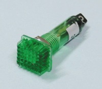 Hohtolamppukaluste 230Vac vihreä 10mm