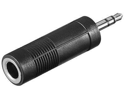 Liitinadapteri 3,5mm stereoplugi / 6,3mm stereojakki