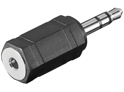 Liitinadapteri 3,5mm stereoplugi / 2,5mm stereojakki
