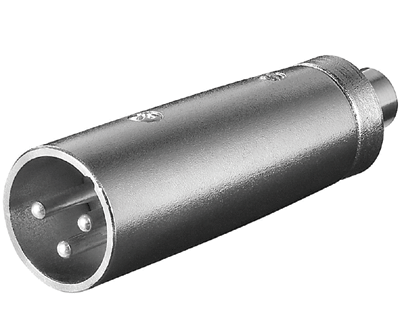 Liitinadapteri XLR-uros 3-nap. / RCA-naaras