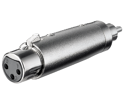 Liitinadapteri XLR-naaras 3-nap. / RCA-uros