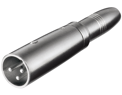 Liitinadapteri XLR-uros 3-nap. / 6,3mm monojakki