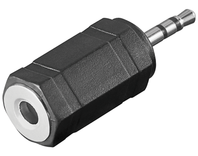 Liitinadapteri 2,5mm stereoplugi / 3,5mm stereojakki
