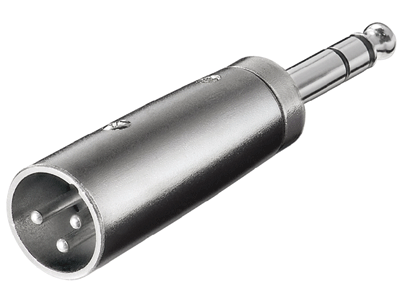 Liitinadapteri XLR-uros 3-nap. / 6,3mm stereoplugi