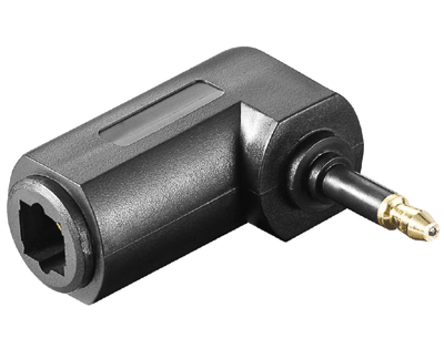 Optinen liitinadapteri TOSLINK-naaras / 3,5mm optinen plugi kulma (CA1015) Optinen liitinadapteri TOSLINK-naaras / 3,5mm optinen plugi kulma (CA1015)