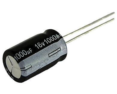Elektrolyyttikondensaattori pystymalli 1000uF 16V R-5