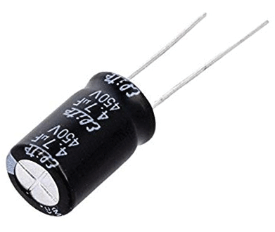 Elektrolyyttikondensaattori pystymalli 4,7uF 450V R-5