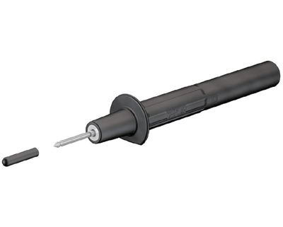 Mittauskosketin 4mm turvabanaaniliittimelle musta