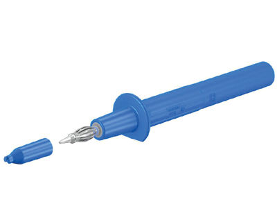 Mittauskosketin 4mm turvabanaaniliittimelle sininen (66.9112-23)