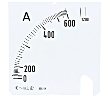 Asteikko EQ96-sarja 96x96mm 0-600A (2x)