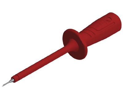 Mittauskosketin 4mm turvabanaaniliittimelle Cat II 1000V punainen (972318-101)