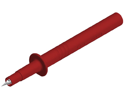 Mittauskosketin 4mm turvabanaaniliittimelle Cat II 1000V punainen (972319-101)