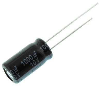 Elektrolyyttikondensaattori low-ESR pystymalli 1000uF 10V R-3,5