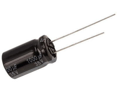 Elektrolyyttikondensaattori low-ESR pystymalli 1000uF 35V R-5