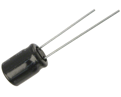 Elektrolyyttikondensaattori low-ESR pystymalli 100uF 35V R-3,5 (EEUFR1V101)