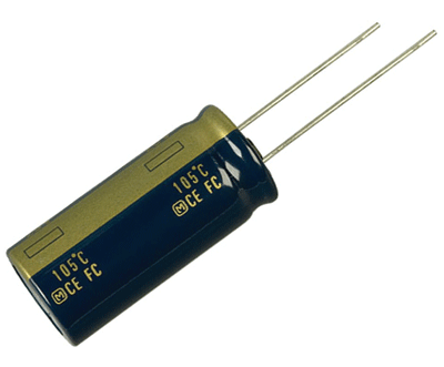 Elektrolyyttikondensaattori low-ESR pystymalli 33uF 100V R-3,5 (EEUFC2A330L)