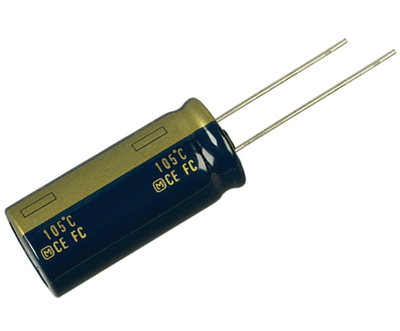 Elektrolyyttikondensaattori low-ESR pystymalli 470uF 100V R-7,5