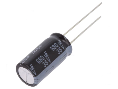 Elektrolyyttikondensaattori low-ESR pystymalli 680uF 35V R-5 (EEUFR1V681)