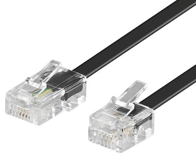 Puhelinliitäntäkaapeli RJ11/RJ45 musta 10m