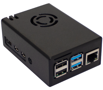 Kotelo Raspberry Pi 4B+ musta