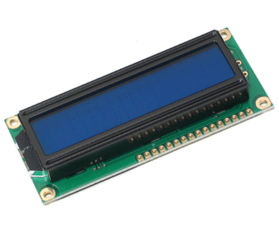 LCD-näyttö ASCII 2x16 merkkiä taustavalolla sininen