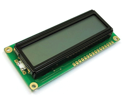 LCD-näyttö ASCII 2x16 merkkiä taustavalolla vihreä