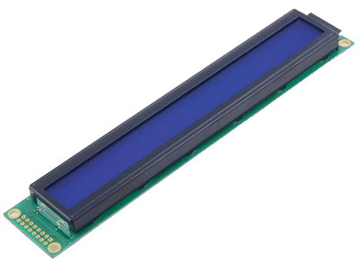 LCD-näyttö ASCII 2x40 merkkiä taustavalolla sininen