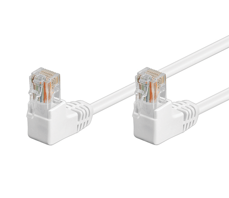 Cat5e-liitäntäkaapeli kulma/kulma suojaamaton U/UTP valkoinen 10m