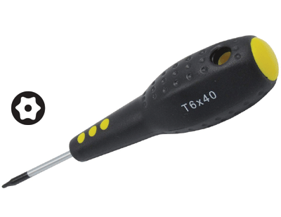 Torx-ruuvimeisseli reiällä TR-6 40mm/132mm