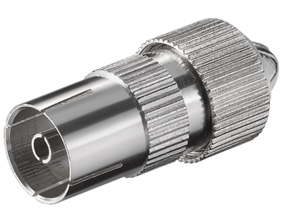 IEC-antennipistoke metalli suora 75ohm naaras (CK 1004)
