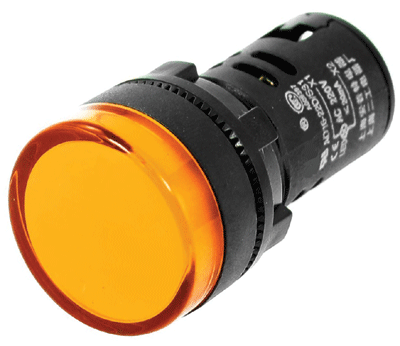 LED-merkkilamppu 16mm 230Vac oranssi