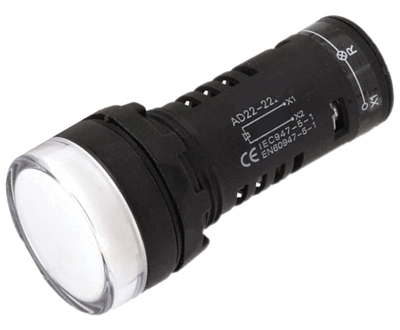LED-merkkilamppu 22mm 24Vdc punainen/vihreä (AD22-22DRG-24V)