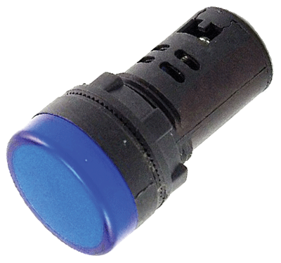 LED-merkkilamppu 22mm 130Vac sininen