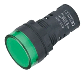 LED-merkkilamppu 22mm 110Vdc vihreä