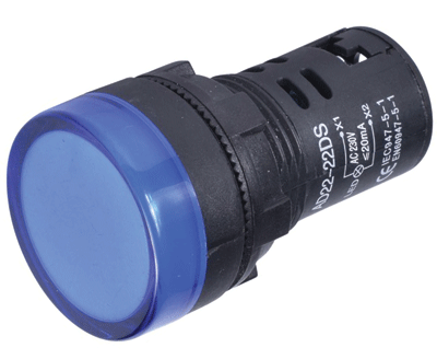LED-merkkilamppu 22mm 230Vac sininen LED-merkkilamppu 22mm 230Vac sininen